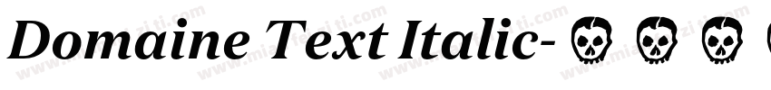 Domaine Text Italic字体转换